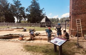 Shows the current archeological dig at Jamestowne